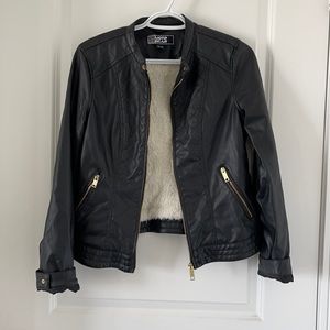 Black faux leather jacket